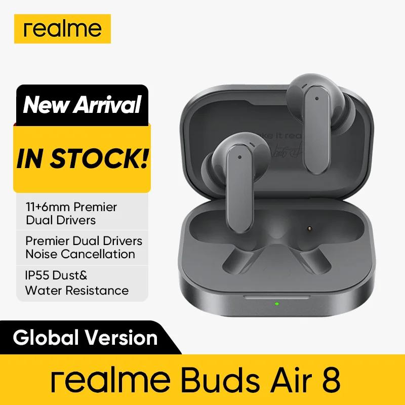 Version Globale realme Buds Air 8, Écouteurs sans fil Bluetooth 5.4 avec réduction de bruit ultra-pr