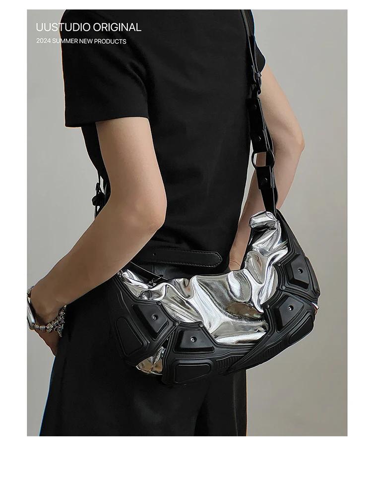 Sac à bandoulière Punk Vintage pour femmes, fourre-tout Punk pour filles, sac à aisselles en cuir PU