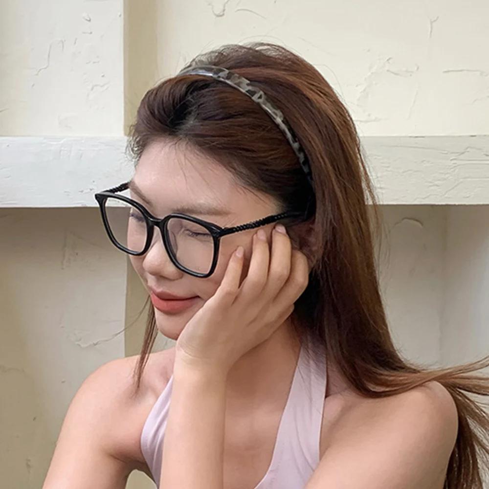 Bandeau de sauna en forme de lunettes de soleil pour femmes, bandeaux en acrylique coordonnants, cer