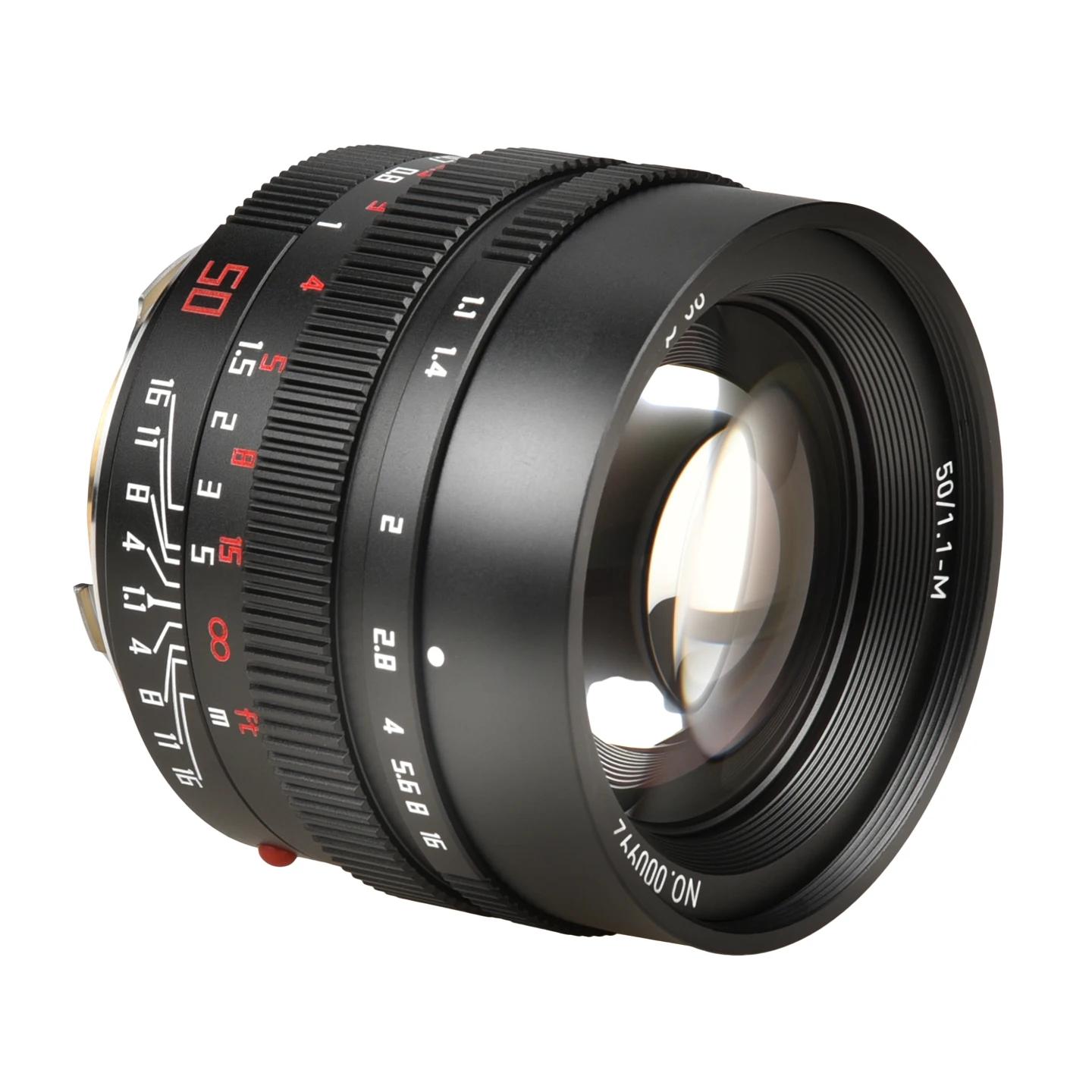 VLOGMAGIC Objectif à grande ouverture 50 mm F/1.1 à mise au point manuelle, monture Leica M / L, mis