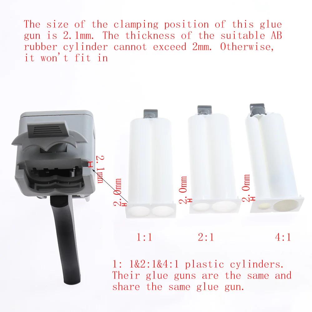 Pistolet à colle époxy AB à deux composants, 50ml, applicateur 1:1, 2:1, colle adhésive à presser, d