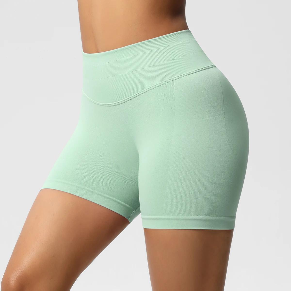 Short de sport taille haute pour femmes, short slim respirant et confortable, short de sport, vêteme