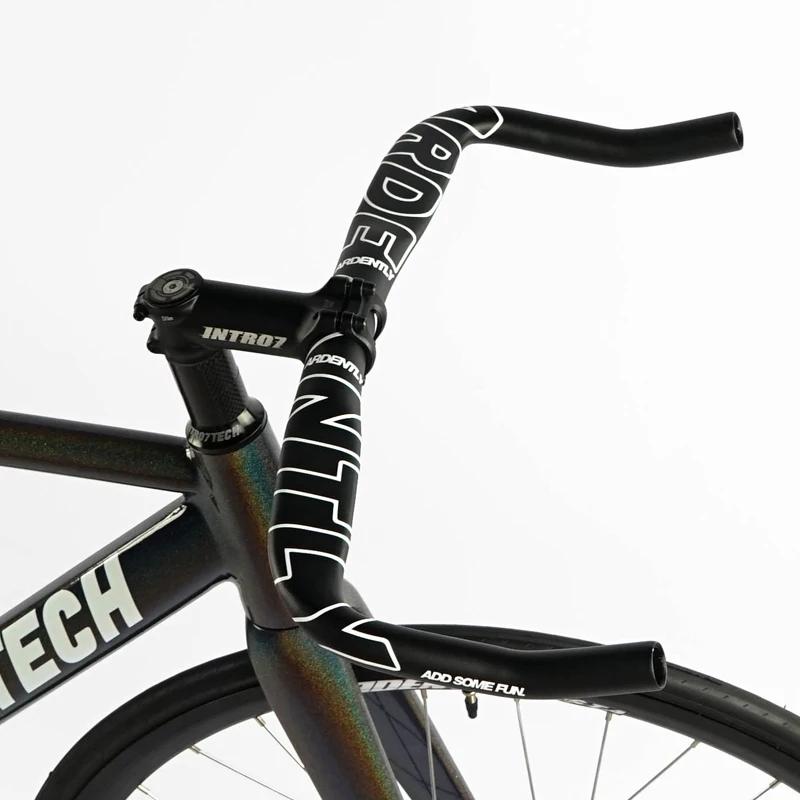 Aramment fixe engrenage course vélo de route TT guidon 31.8mm noir en alliage d'aluminium vélo Bullh