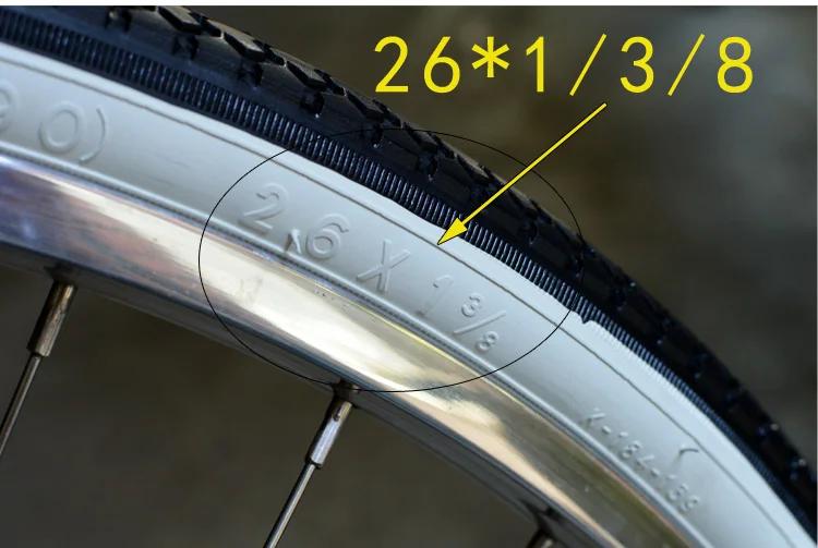 Jante de vélo de route en acier inoxydable 26 pouces, accessoires de roue de vélo Vintage 1-3/8 36 t
