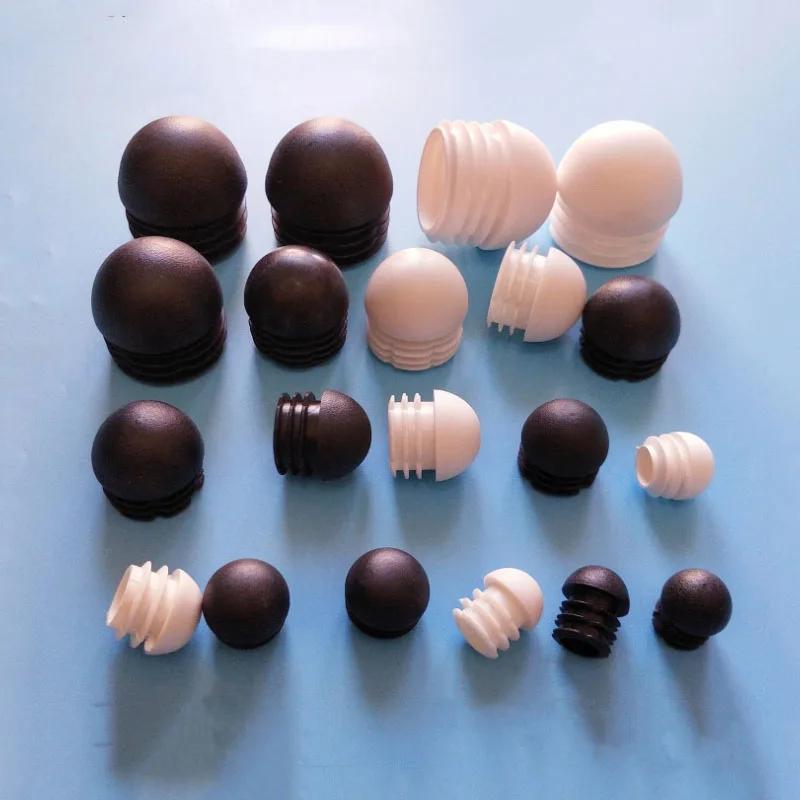 Tube de prise de tuyau rond en plastique, embouts bombés, non ald, pied de chaise, couvercle anti-po