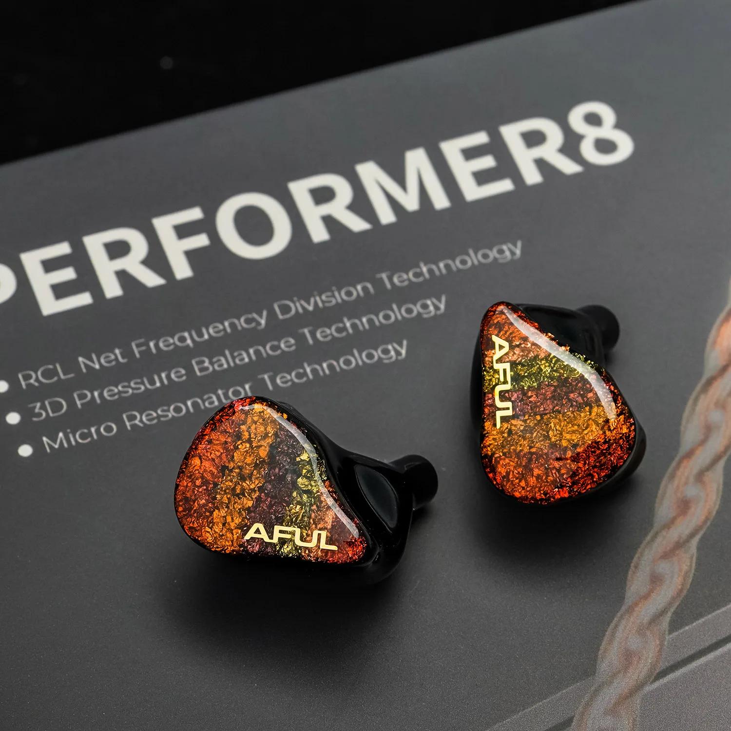 AFUL-Écouteurs filaires intra-auriculaires Performer 8, Performer8 Hybrid Drivers, 1esse + 7BA, HiFi