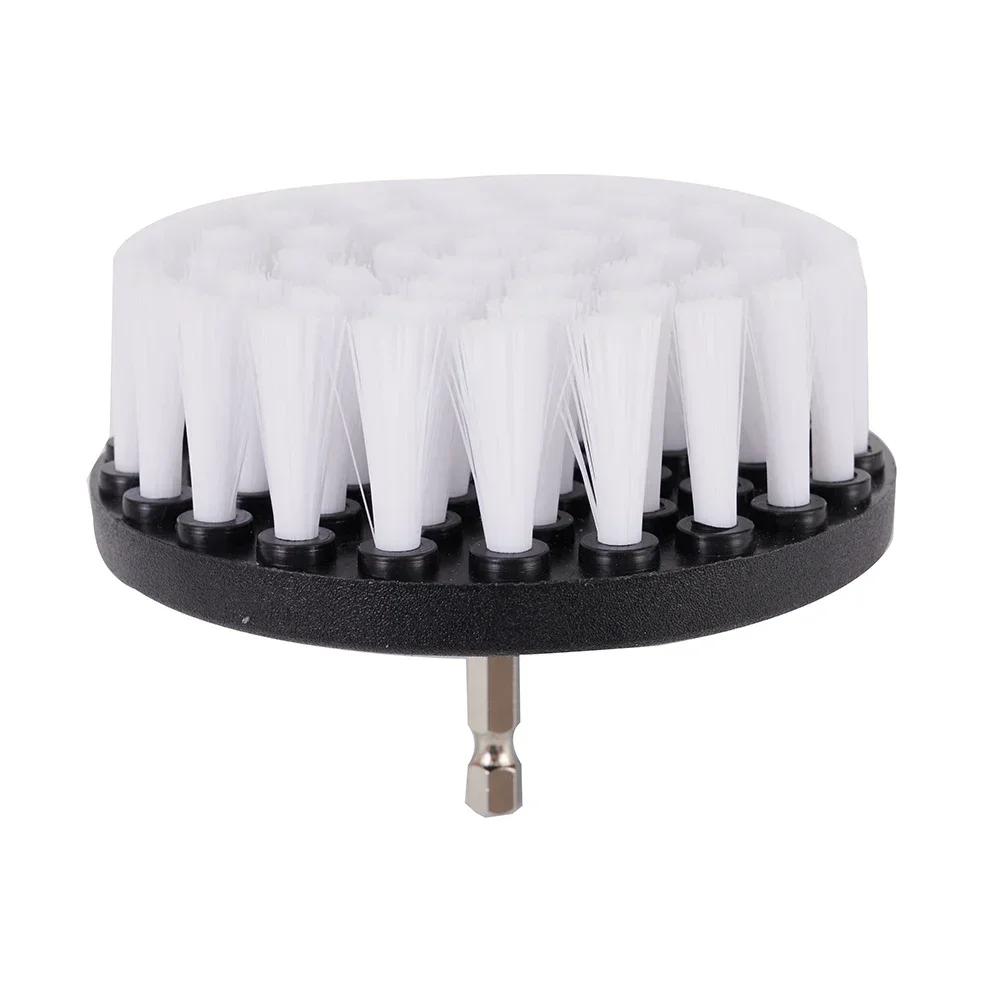 Tête de brosse de forage, 4 pouces, brosses souples, fixation pour tapis, cuir, rembourrage, nettoya