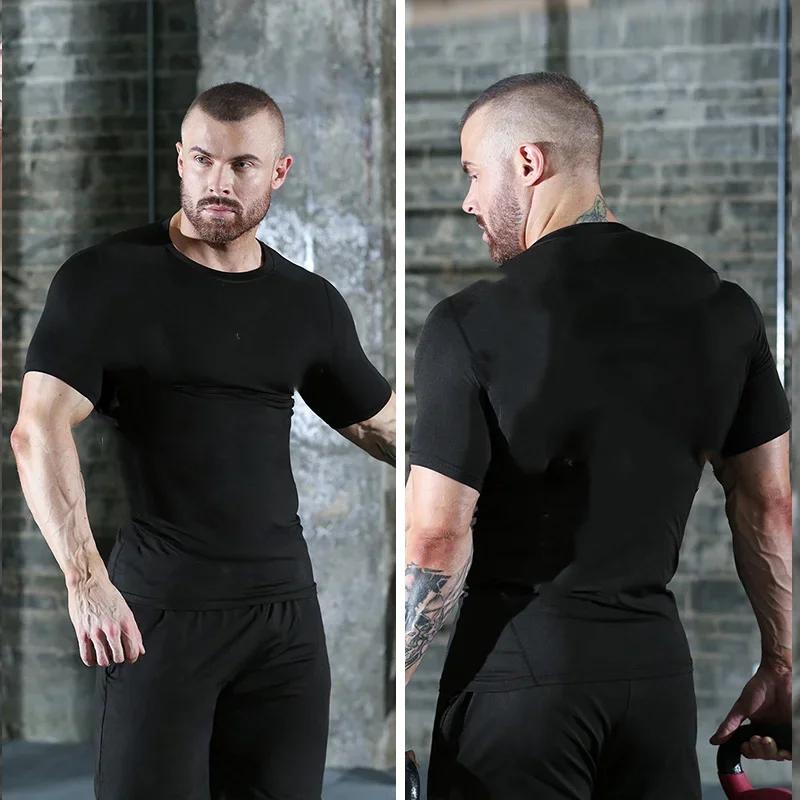 T-shirt d'entraînement et d'exercice Anime Baki Hanma hommes T-Shirt de course chemise de Compressio
