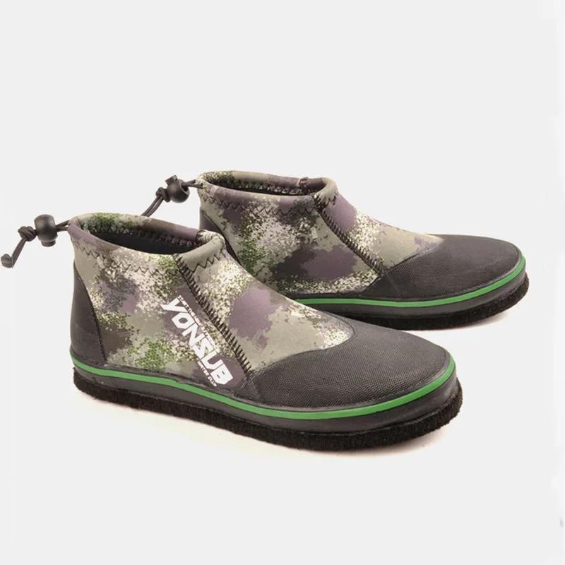 Chaussures de pêche à la roche en néoprène pour unisexe, bottes à semelle coordonnante, prévention d