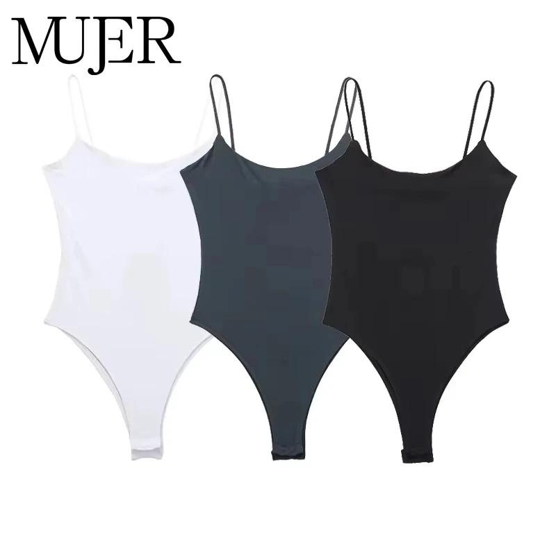 MUJER 2025 body moulant Sexy pour femmes blanc noir dos nu body femmes une pièce combinaisons pour f