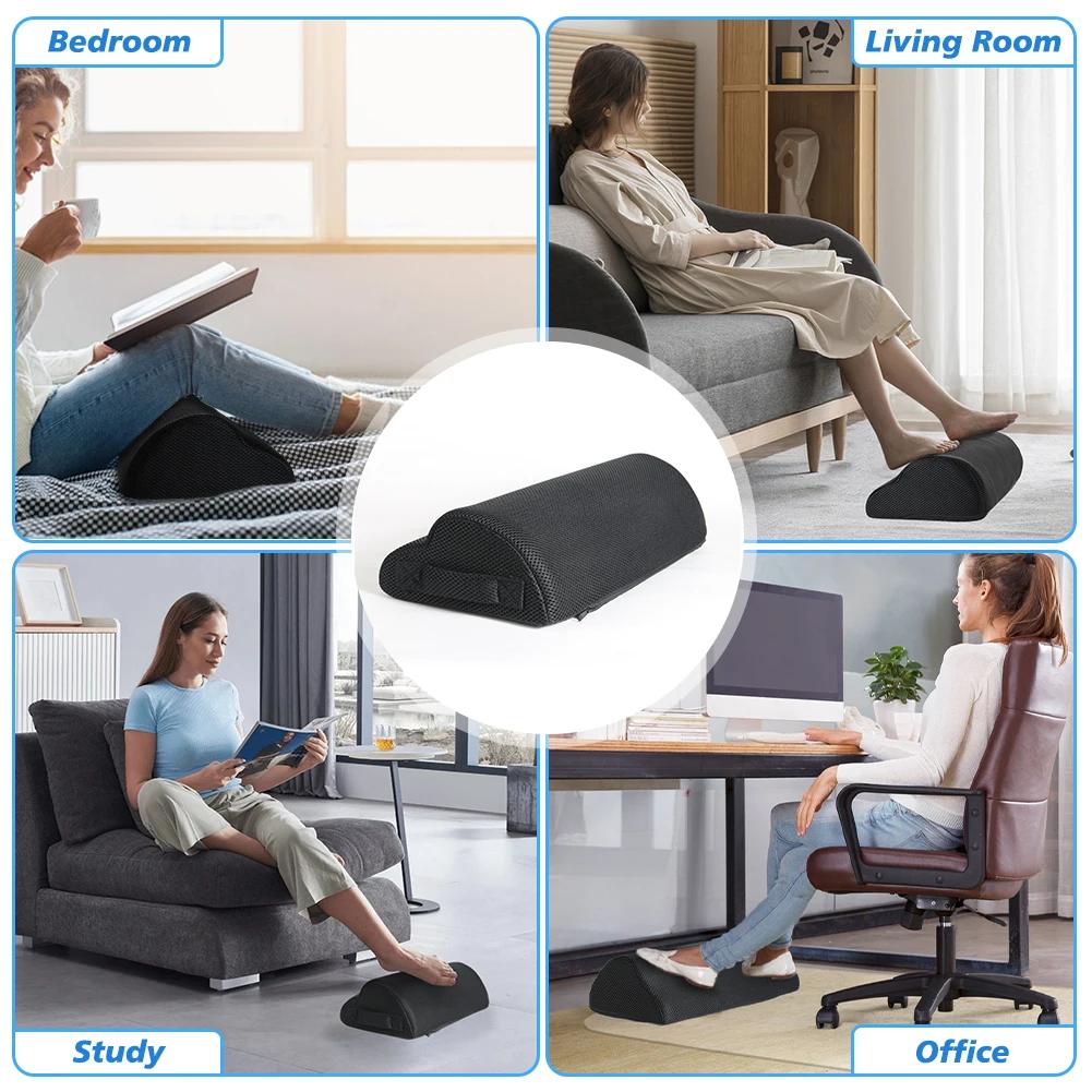 Tabouret de pied de bureau en mousse à mémoire de forme et oreiller élévateur de jambe de repose-pie