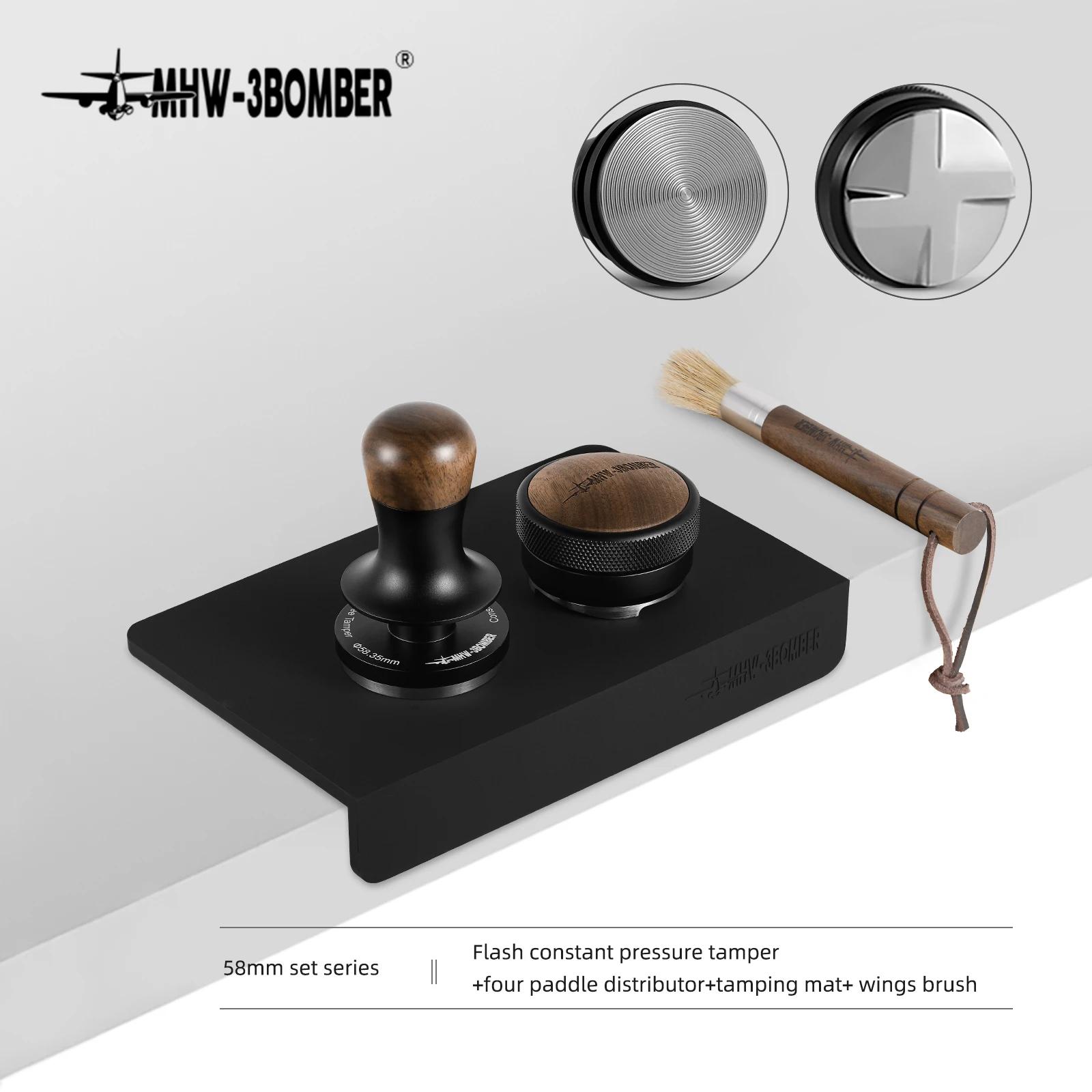 MHW-3BOMBER Tamper à café à pression constante 30 lb, 51 mm, 53 mm, 58 mm, tamper plat pour expresso