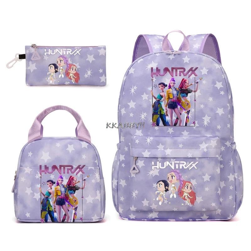 Sac à dos scolaire pour étudiants KPop Demon Hunters, sac à dos quotidien imprimé film pour fille et