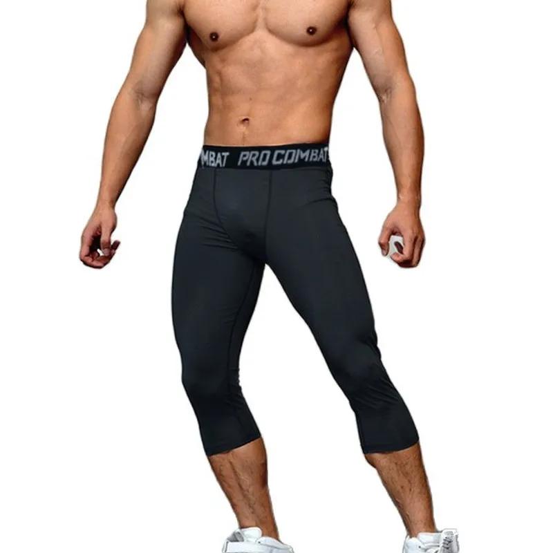 Short compression 3/4 homme - Fitness course à pied - Séchage rapide survêtement sport