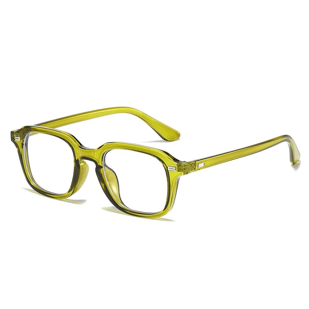 Lunettes carrées bloquant la lumière bleue pour hommes et femmes, unisexe, Rivets transparents, Anti