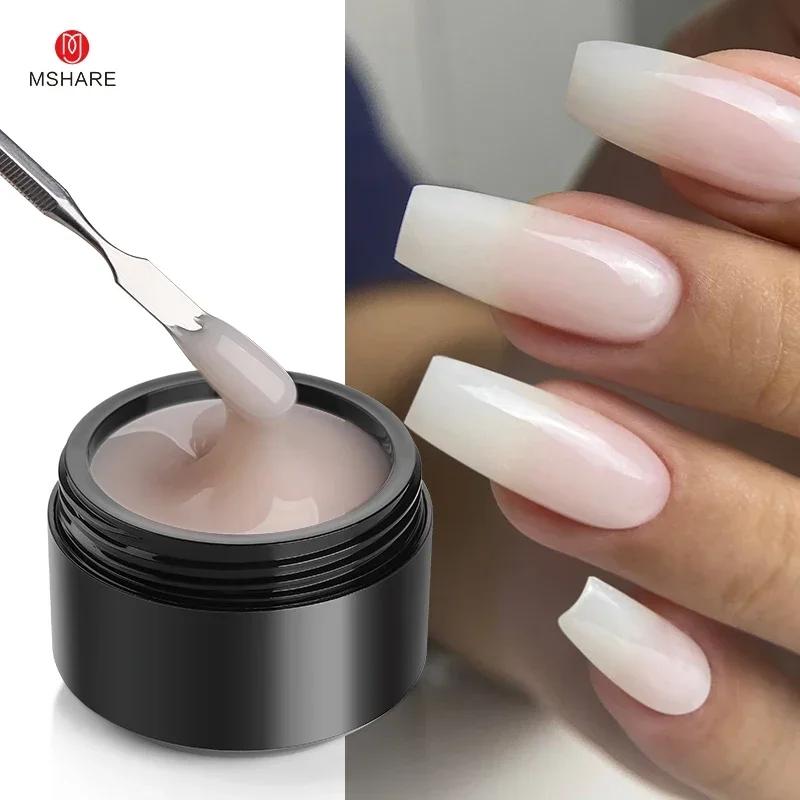 MSHARE 50ml naturel ongles Gel constructeur Nalil Tpo gratuit auto-nivelant Gel pour Extension d'ong