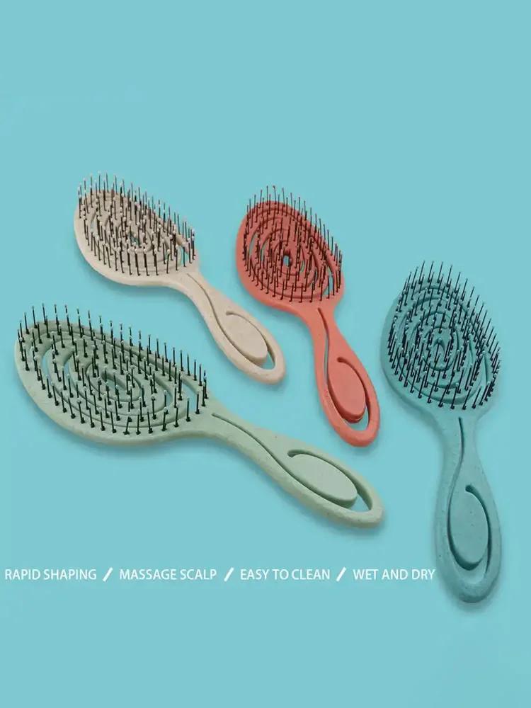 Peigne de Massage des cheveux, brosse à cheveux en Nylon, brosse à cheveux bouclée démêlante pour Sa