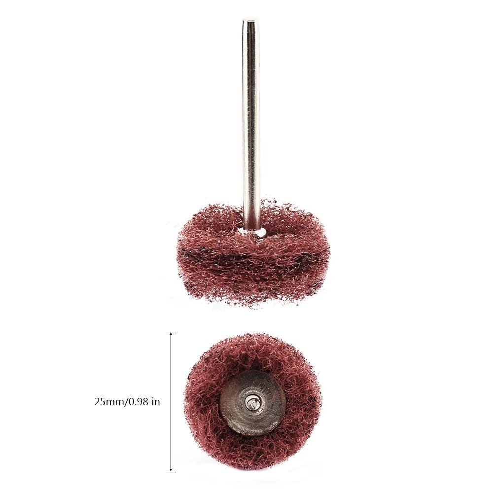 Mini perceuse brosse Abrasive en Nylon, roue de polissage, tête de ponçage, tige de 3mm, grain 180 à