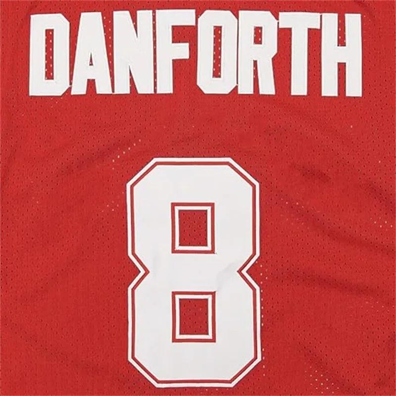 Maillot basket-ball Wildcats Lycée Est #8 Chad Danforth - Chemise séchage rapide hommes rouge