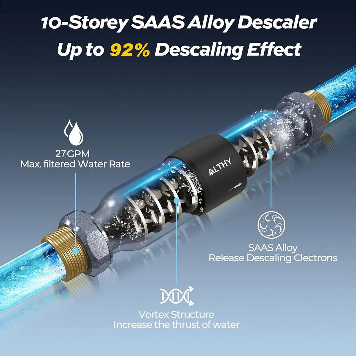 ALTHY AL-WS200 détartrant d'eau pour toute la maison, système d'adoucisseur d'inhibition, grand débi