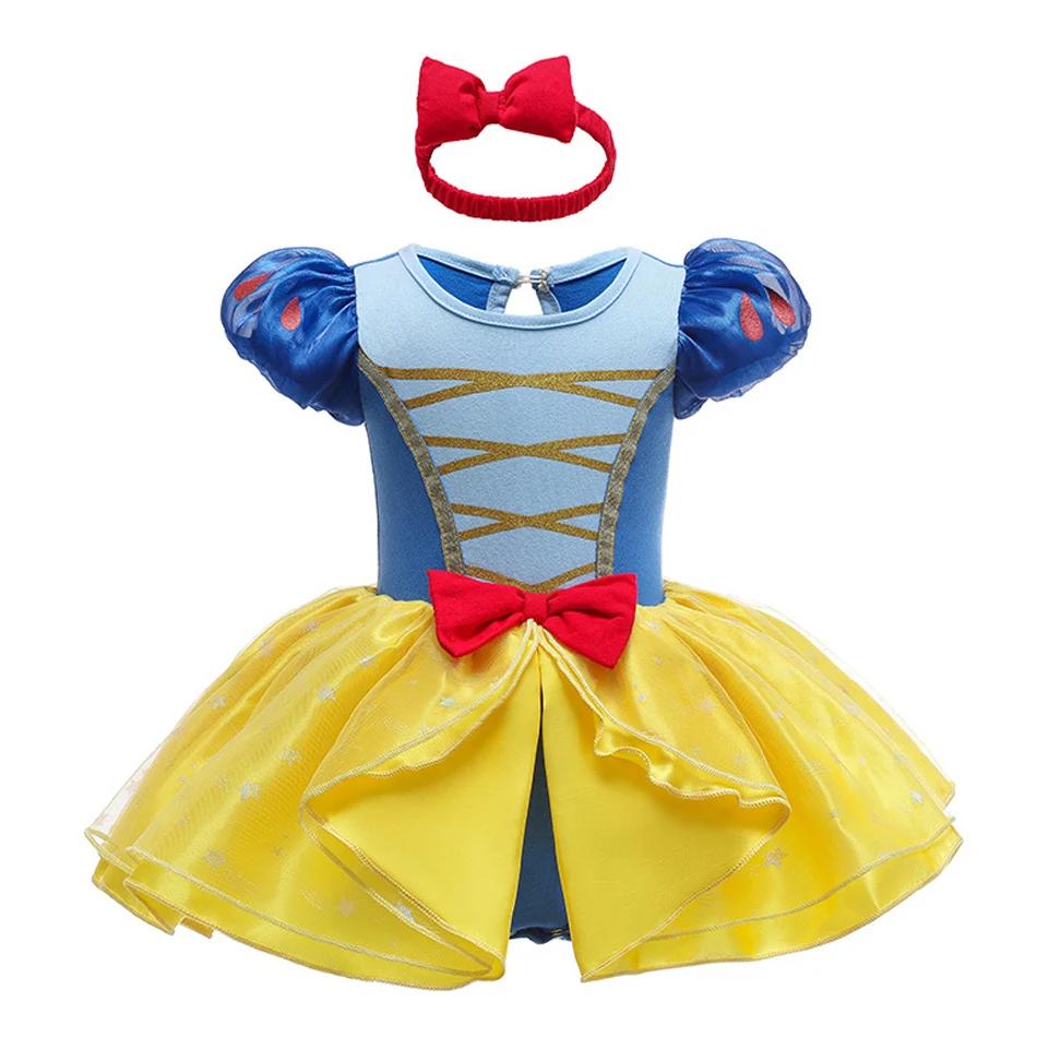 Robe pour petites filles de 3 à 18 mois, avec bandeau, barboteuse, bébé Elsa Mickey, combinaison mig