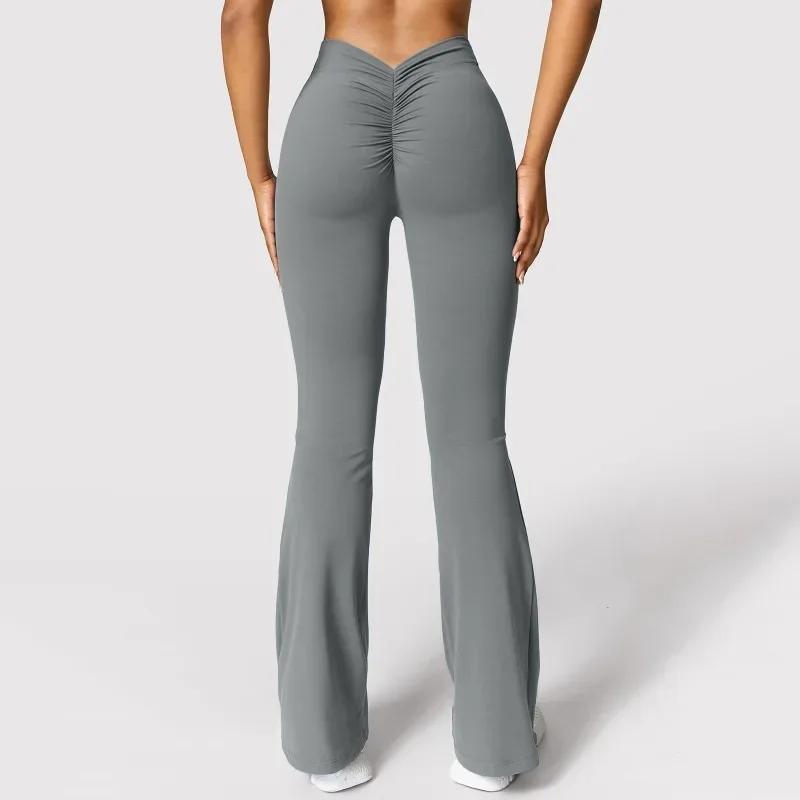Mode Micro corne Leggings femmes v-back taille pantalons de sport taille haute Push Up fesses pantal