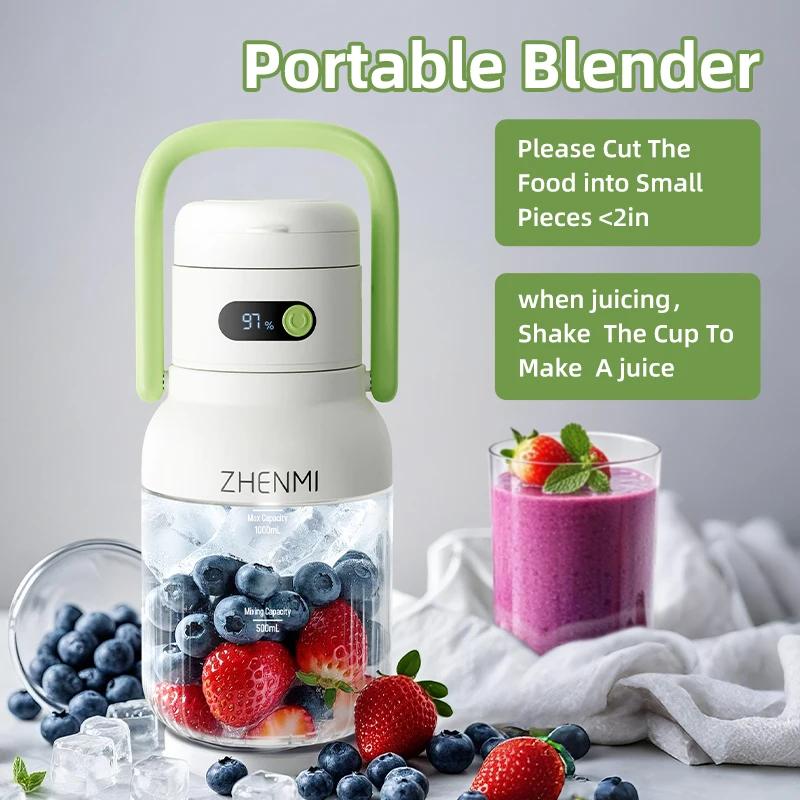 Presse-agrumes portable, 33 oz. Récipient, USB-C rechargeable, facile à nettoyer, adapté au jus de f