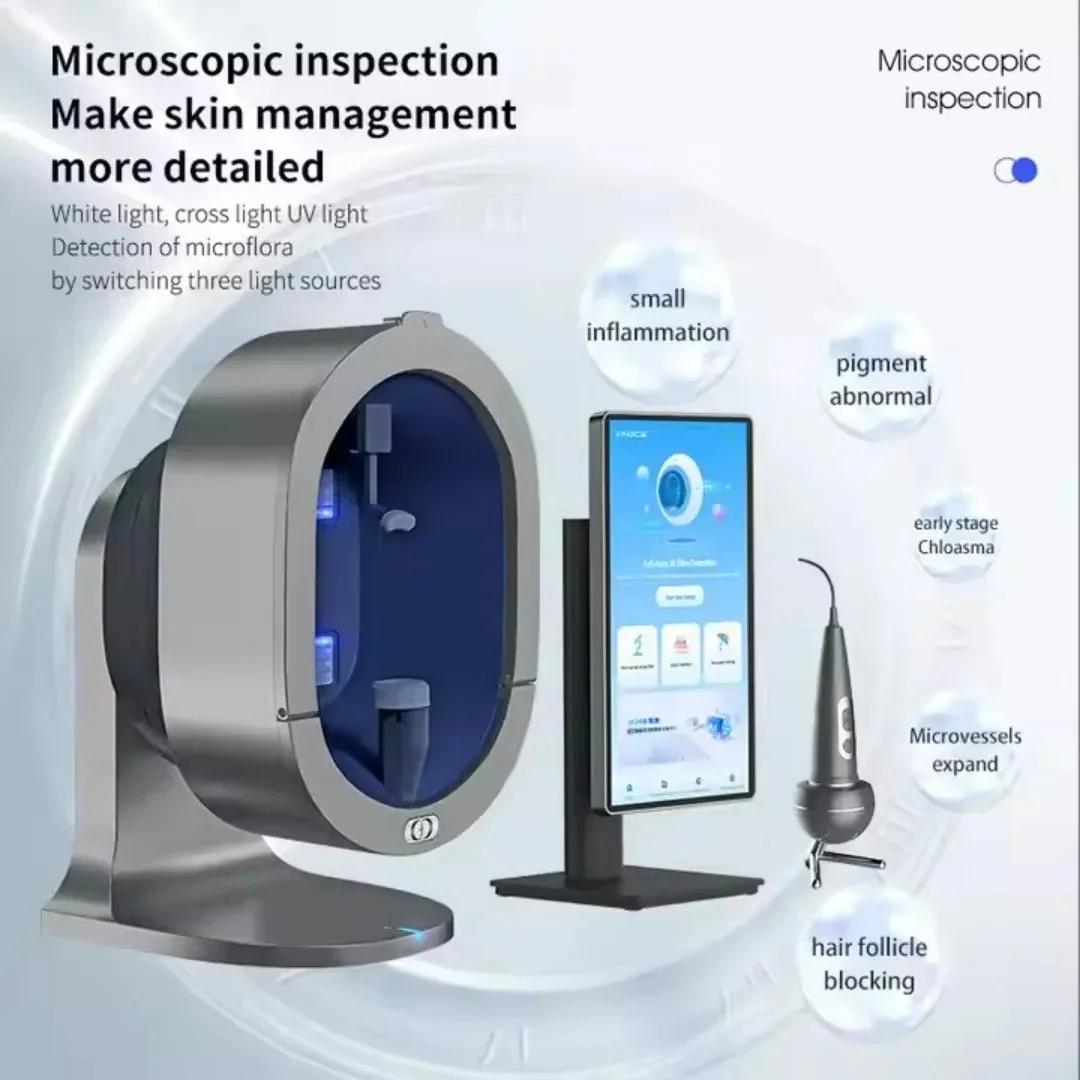 Analyseur d'image cutanée X5 3D AI, pixels haute définition améliorés, scan facial complet, détectio