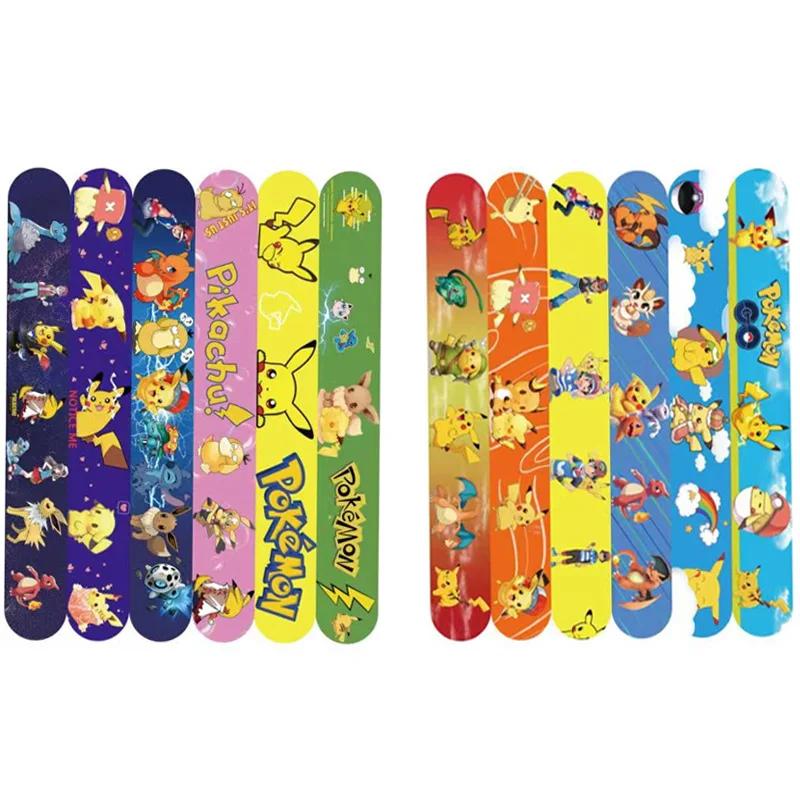 Bracelet à boutons Pokemon, Statue de Pikachu, Bracelet animé, jouet éducatif pour enfants, cadeau d