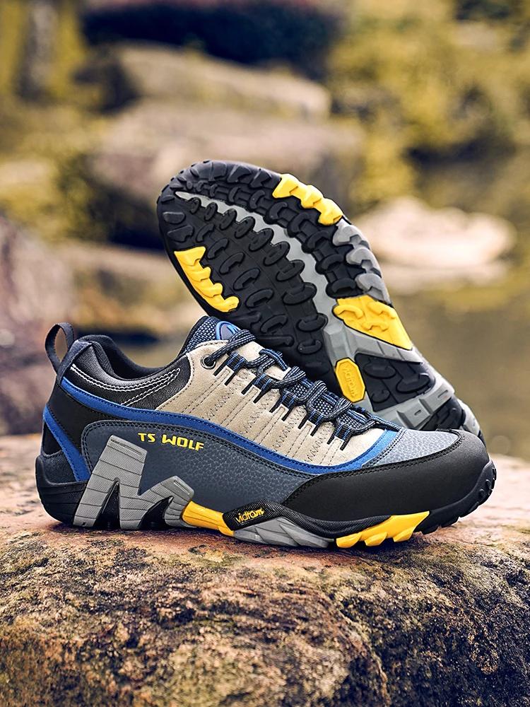 Chaussures de Trekking pour amoureux de l'extérieur, imperméables, bottes de montagne en cuir vérita