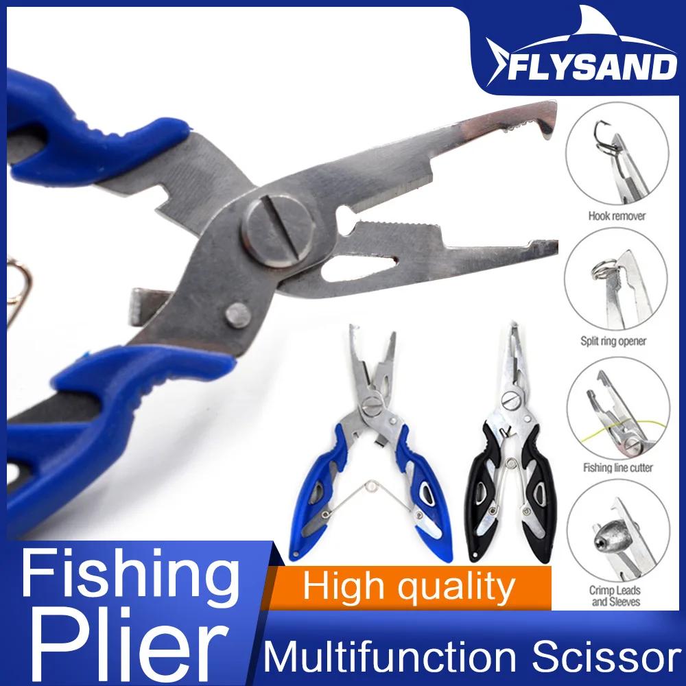 FLYSAND-Pince de pêche multifonction, ciseaux coupe-ligne, dissolvant d'hameçon, ouvre-anneau fendu,