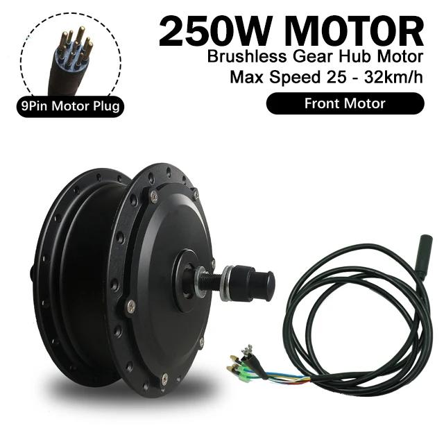 Moteur de moyeu sans balais à grande vitesse pour vélo électrique, roue libre avant et arrière, 36V,