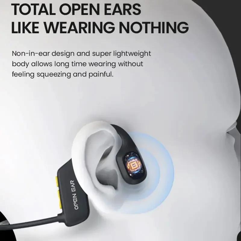 IP68 entièrement étanche natation casque Conduction osseuse BT bandeau sport sans fil stéréo IP68 ét