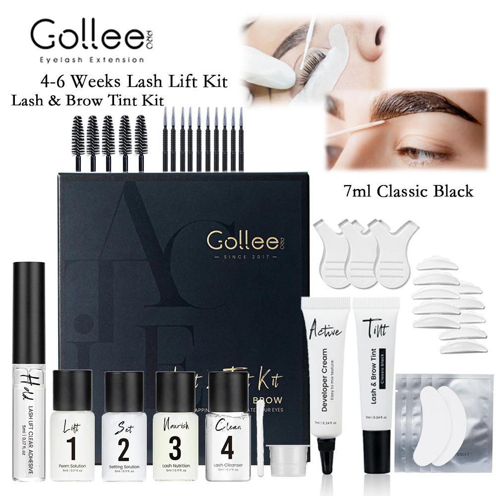 Gollee Kit de permanente de levage de cils rehausseur de cils naturels longue durée 4-6 semaines tei