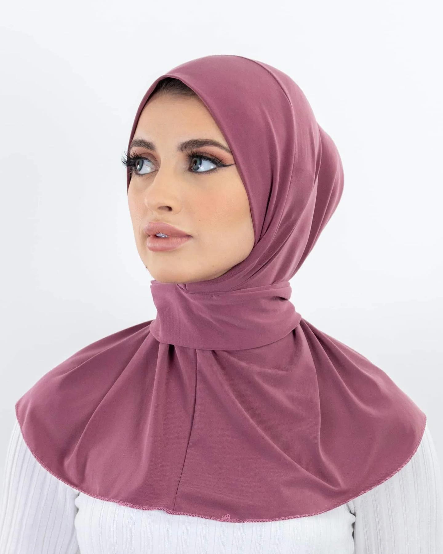 Prêt à porter couverture complète intérieure instantanée Hijab qualité supérieure Jersey écharpe ave