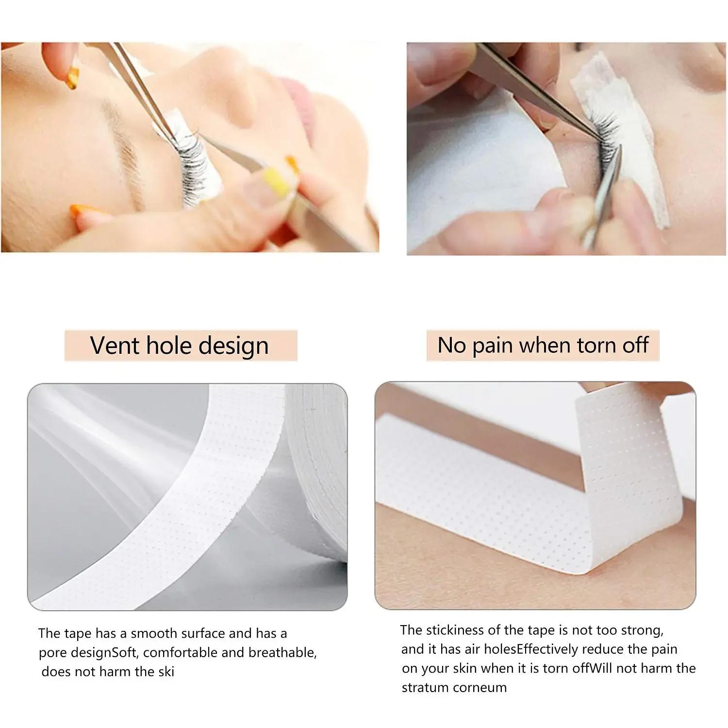 3/6 rouleaux de ruban isolant japonais pour Extension de cils non pelucheux sous les coussinets pour