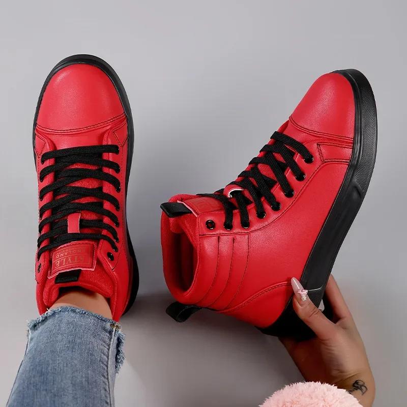 2025 printemps mode rouge hommes baskets haut chaussures de skateboard pour hommes femmes confortabl