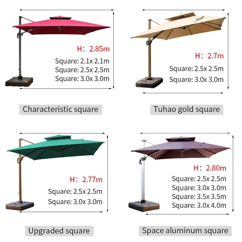 Parapluie solaire en porte-à-faux robuste, Parasols, mobilier d'extérieur
