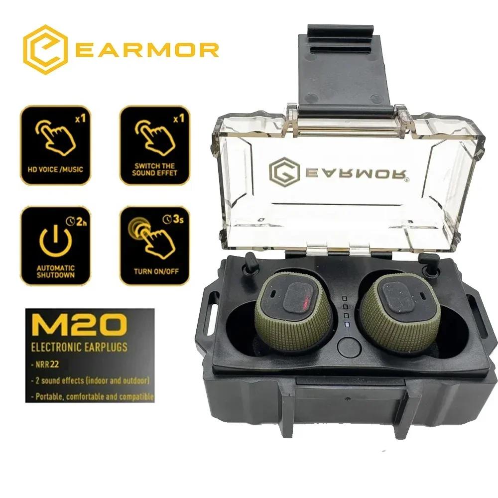 EARMOR-Écouteurs M20 DulNoise Cancelling, Écouteurs Électroniques, Tir, Protège-Oreilles, Law, Poly,