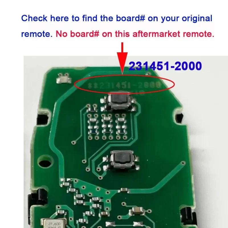 KEYECU – clé télécommande intelligente HYQ14FBN 231451 – 2000, puce 4A, 312/314MHz, pour Toyota Coro