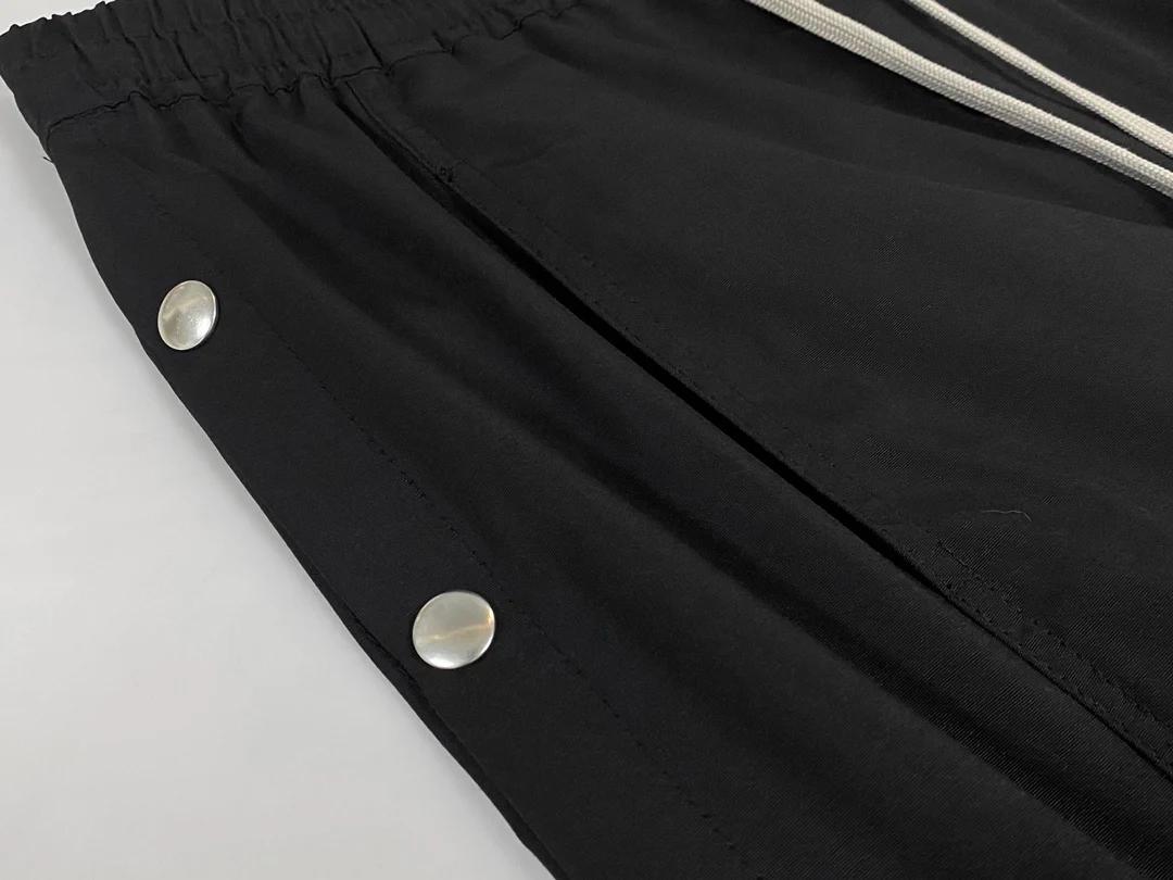 Viser de survêtement gothiques à boutons pour hommes, pull haut, pantalons monochromes, vêtements hi