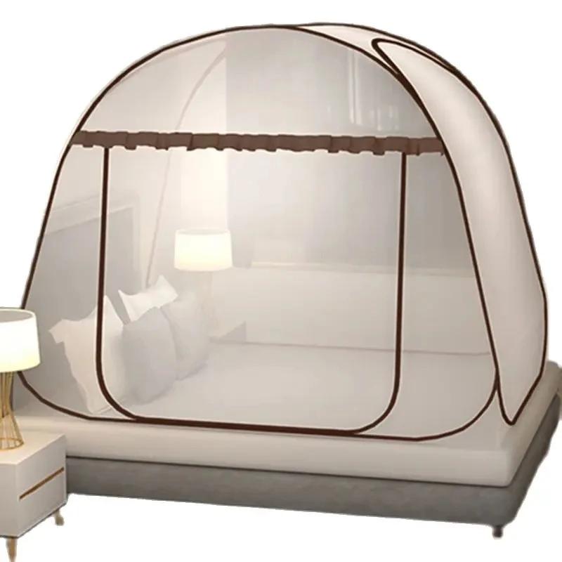 Moustiquaire à yaourt Simple, tente de Camping Portable, auvent de lit Simple et Double pour adulte,