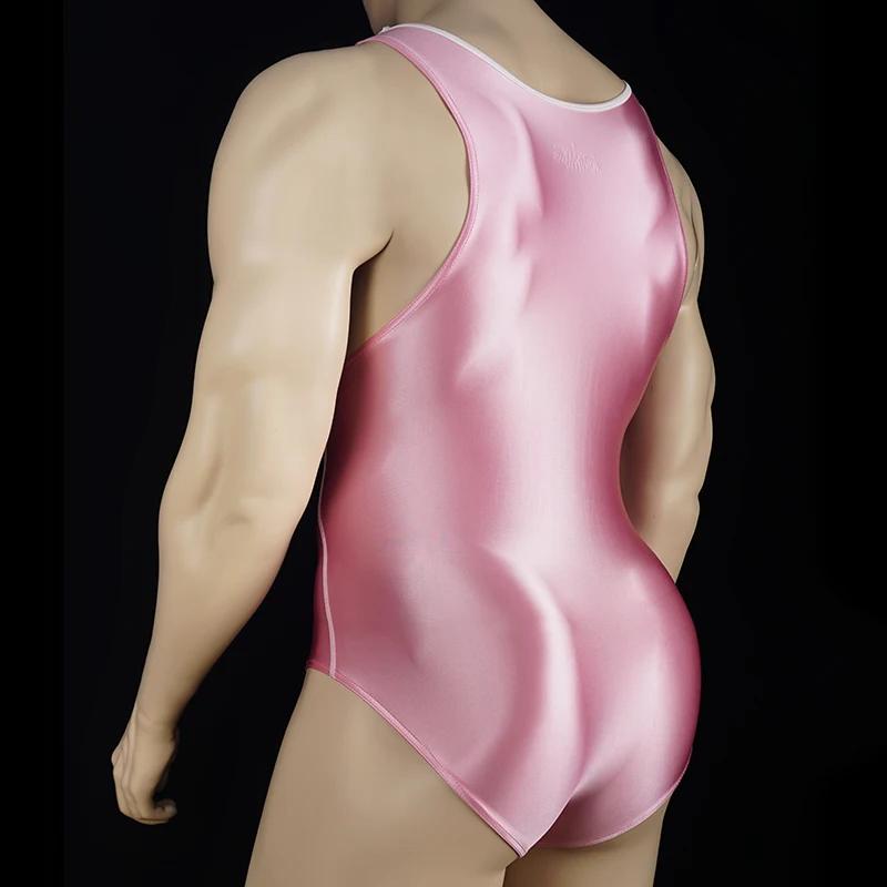 Body brillant sexy, compétition lisse et brillante, maillot de bain une pièce, élasticité, collants