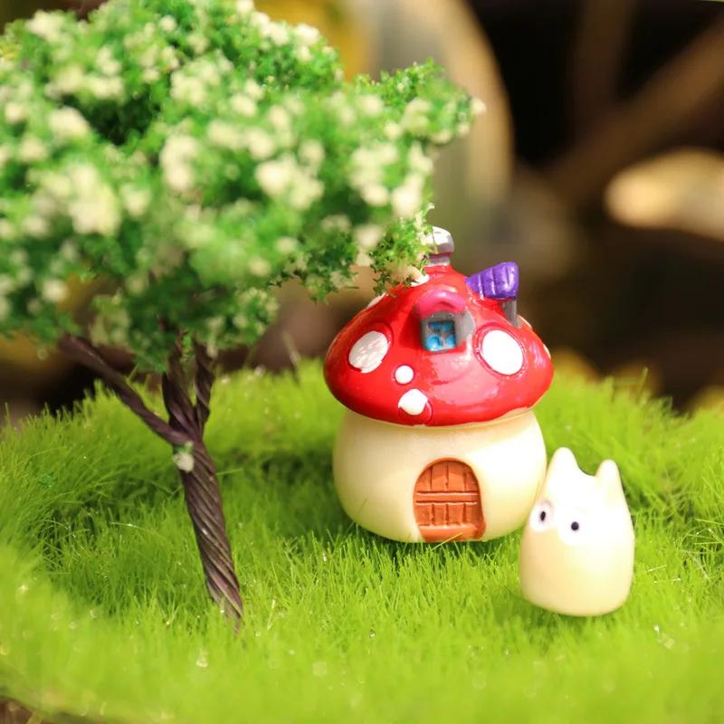 Accessoires de jardin féerique, 4 tailles, ornement de champignon Miniature, Statue, Pot de plante,