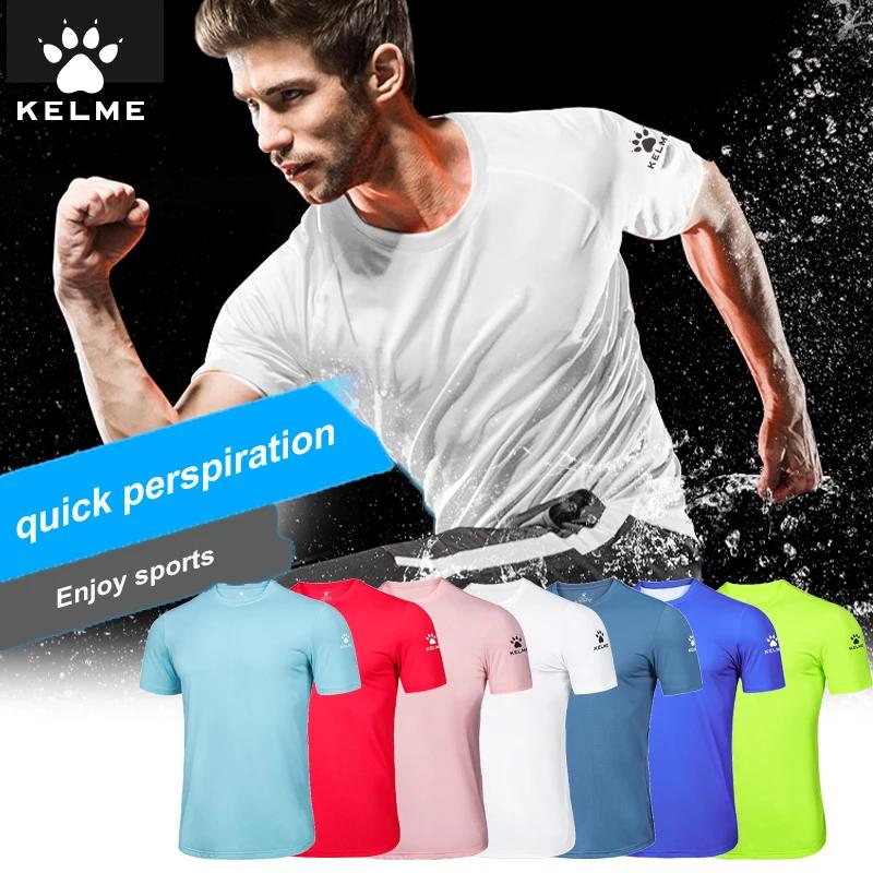 KELcloser-T-shirt de football à séchage rapide pour homme, basket-ball, course à pied, entraînement,