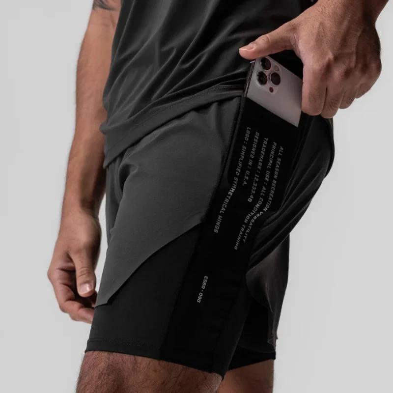 Pantalon de sport à séchage rapide pour hommes, Short élastique à Double pont, pour course à pied, G