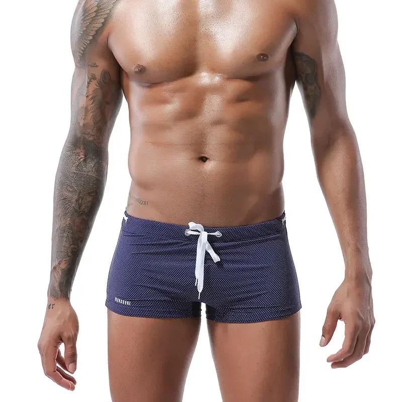 Boxer de bain pour hommes, maillot de bain Sexy, slip de plage, court, brouilleur de Surf, maillot d