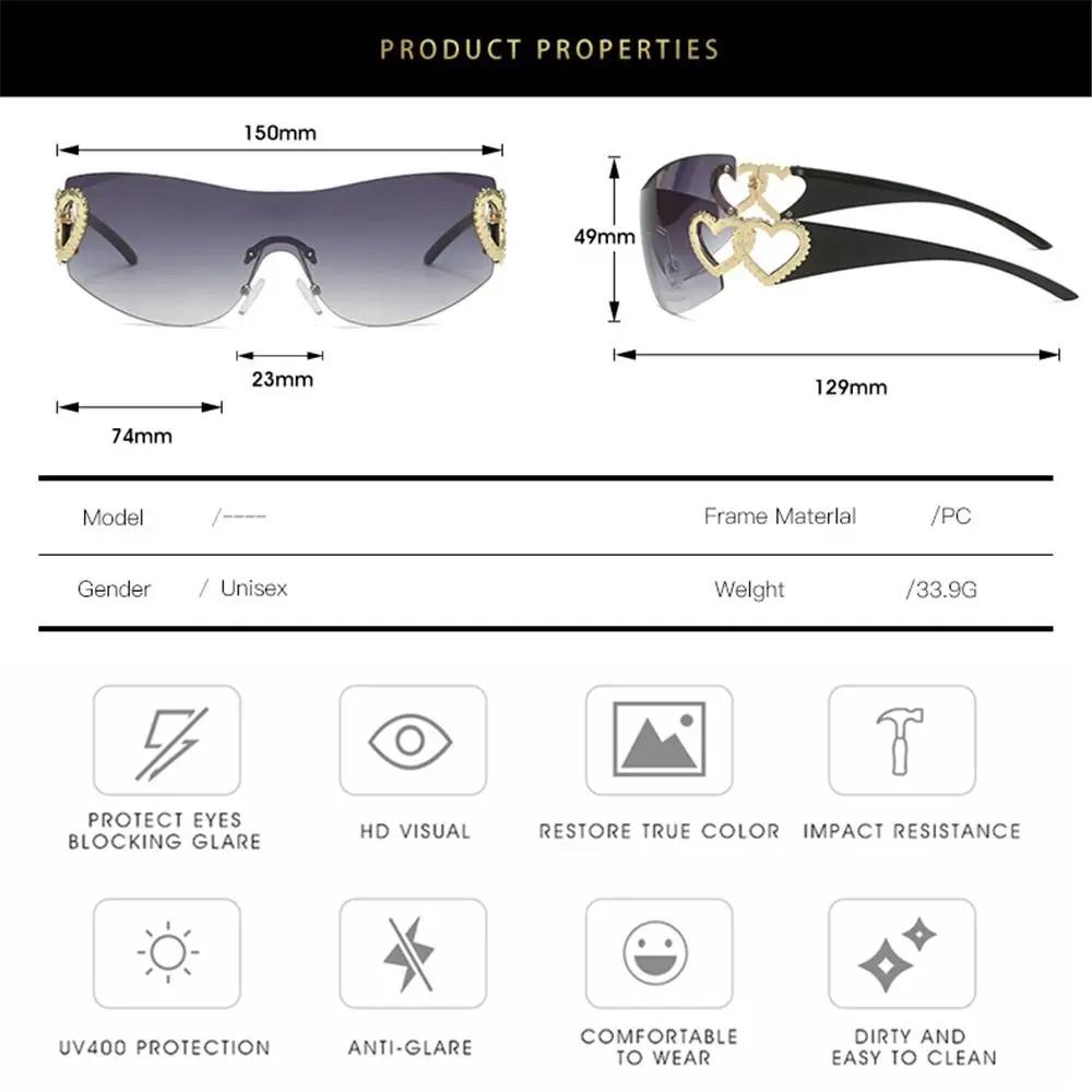 Lunettes de soleil de styliste pour femmes, verres de luxe, tendance, y2k, rose ombré, 2000, 2023