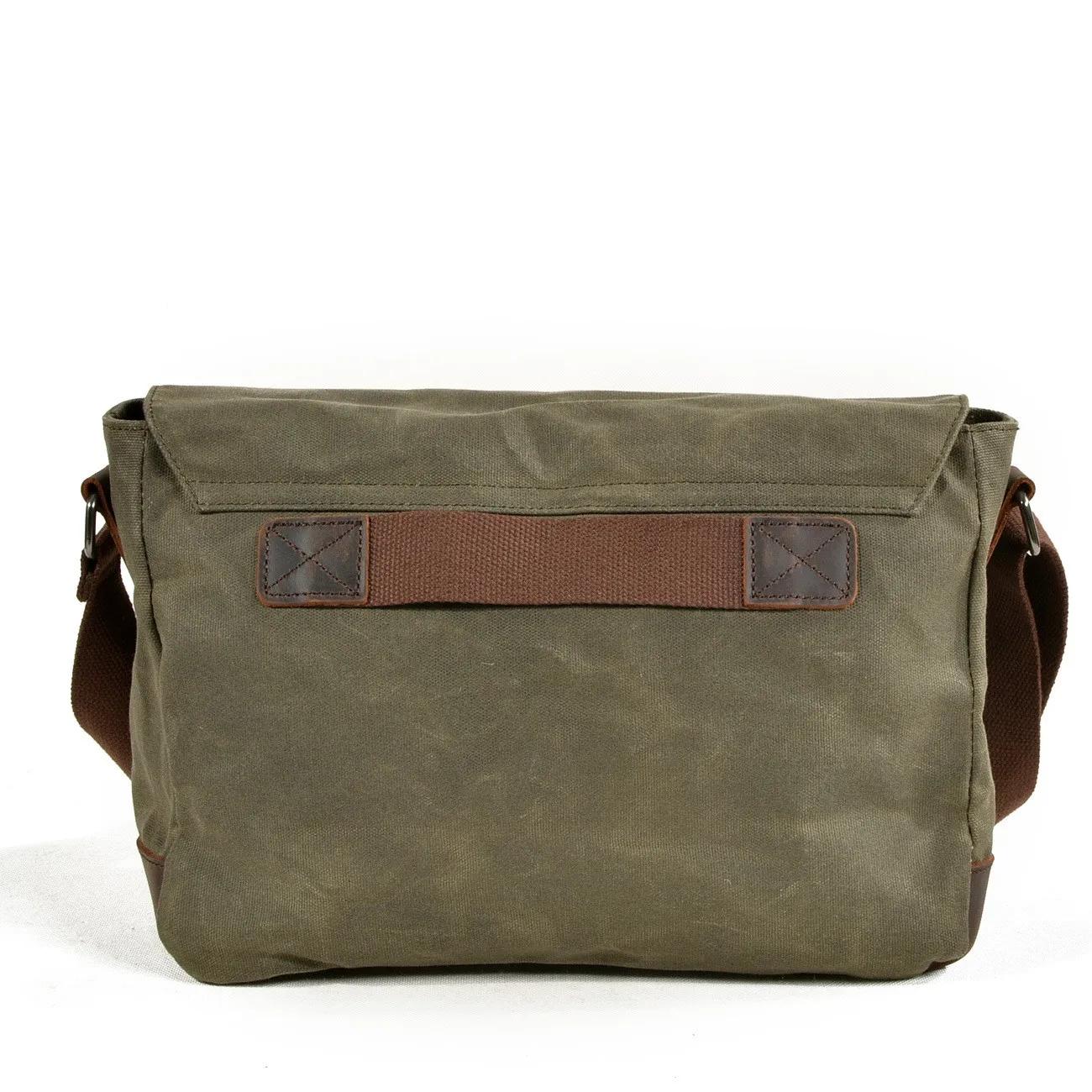 Vintage hommes en plein air décontracté sac à bandoulière toile unique épaule sac à bandoulière homm