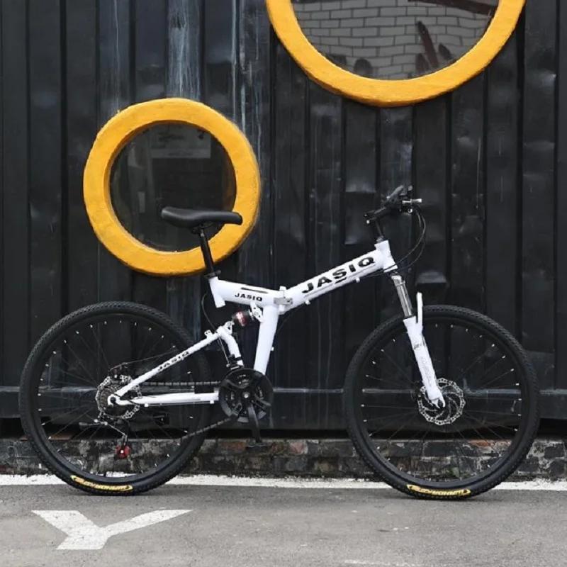 YLOVE-Vélo de Montagne Pliable à Double Frein à Disque pour Adulte et Étudiant, Chaîne de 24/26 Pouc